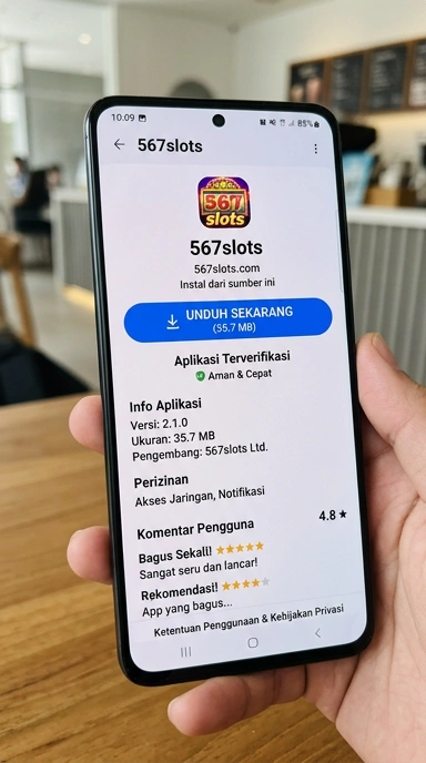Tampilan halaman APK 567slots