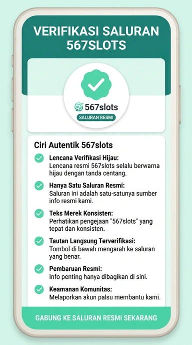 Tampilan kanal resmi 567slots