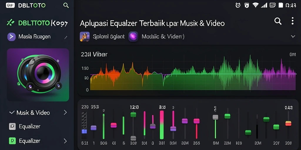 Tampilan antarmuka DBLTOTO yang canggih dan fungsional untuk pengaturan audio.