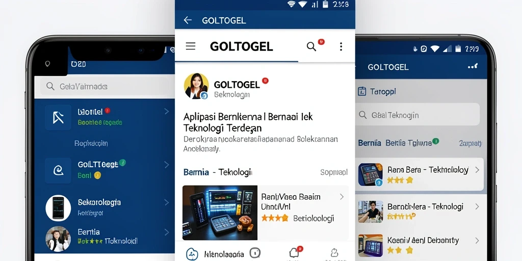 Tampilan antarmuka GOLTOGEL yang modern dan menarik.