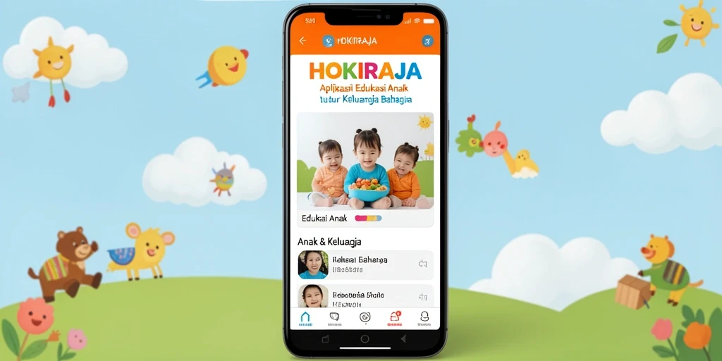 Tampilan antarmuka edukatif dan atraktif HOKIRAJA untuk anak-anak.