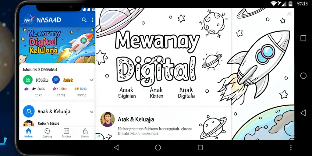 Tampilan antarmuka <strong>NASA4D</strong> yang ramah anak dengan fitur mewarnai interaktif.